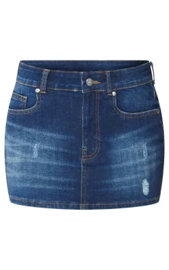 Button Waistband Denim Mini Skirt-PrettyLittleThing Hot
