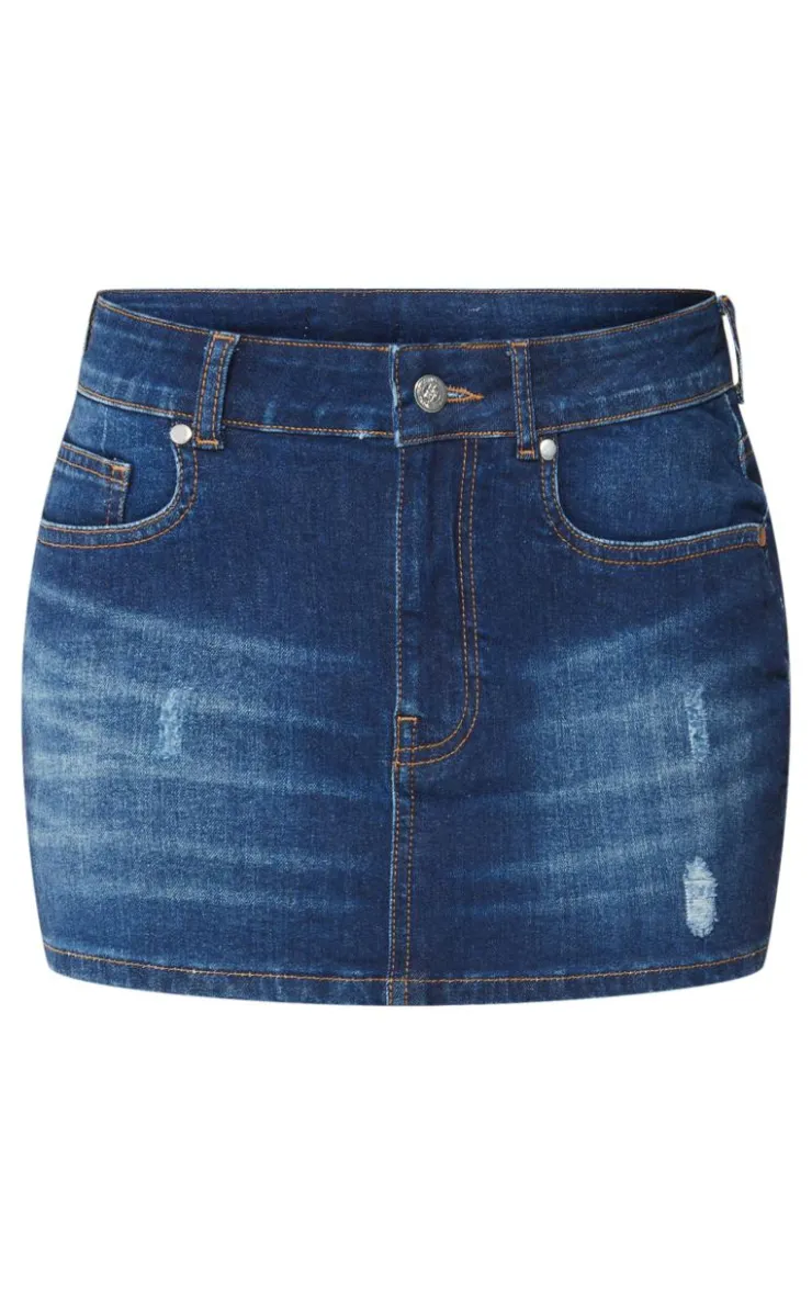 Button Waistband Denim Mini Skirt-PrettyLittleThing Hot