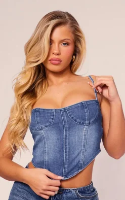 PrettyLittleThing Corsets*Cup Detail Dipped Hem Corset