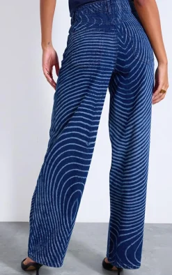 Indigo Lazer Swirl Print Jeans