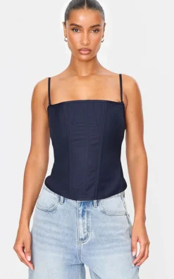 PrettyLittleThing Corsets*Premium Woven Lace Up Back Corset
