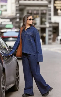 PrettyLittleThing Christmas Shop*Slouchy Wide Leg Jeans