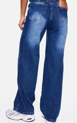 Clearance PrettyLittleThing Straight Leg Denim Jeans Indigo