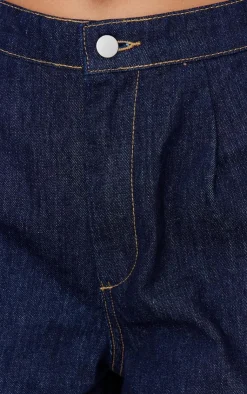 New PrettyLittleThing Tailored Style Wide Leg Jean Indigo