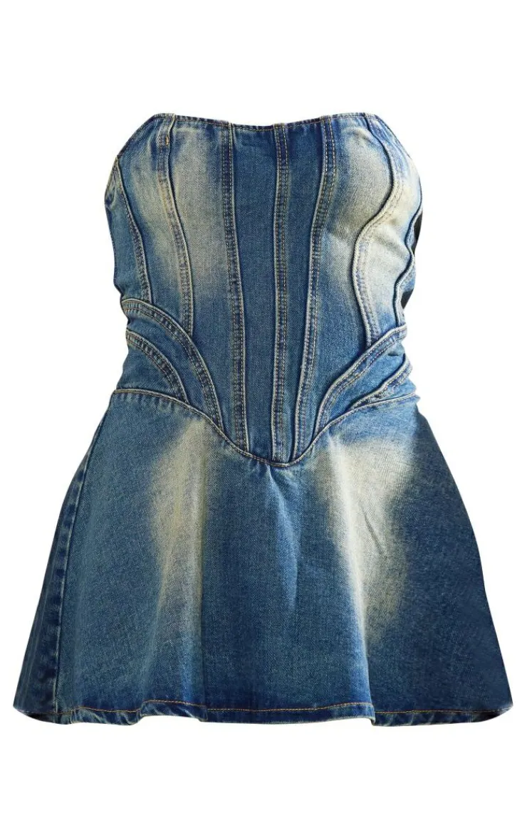 Seam Detail Mini Dress-PrettyLittleThing Clearance