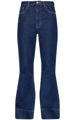 PrettyLittleThing Thanksgiving Outfits*Wash Contrast Seam Flared Jeans