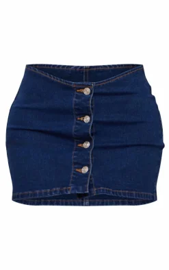Outlet PrettyLittleThing Western Style Denim Mini Skirt Indigo