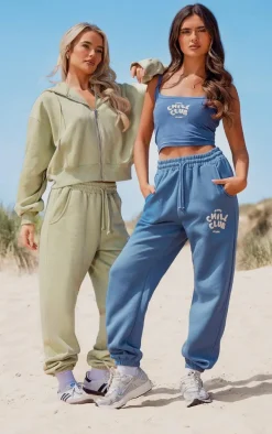 Ink Chill Club Puff Print Drawstring Cuffed Sweatpants