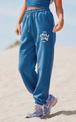 Ink Chill Club Puff Print Drawstring Cuffed Sweatpants