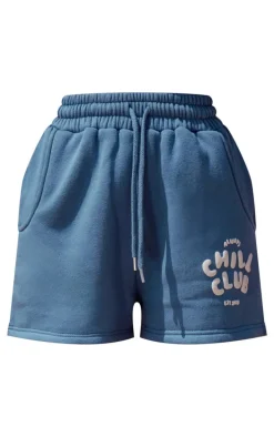Ink Chill Club Puff Print Drawstring Sweat Shorts