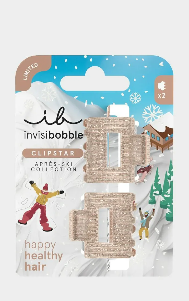 PrettyLittleThing Hair Accessories*Invisibobble Apres Ski Collection Clipstar Shimmer 2Pc Set