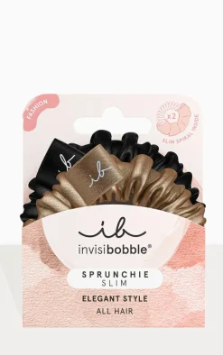 PrettyLittleThing Hair Care*Invisibobble Sprunchie Slim True Golden 2 Pack