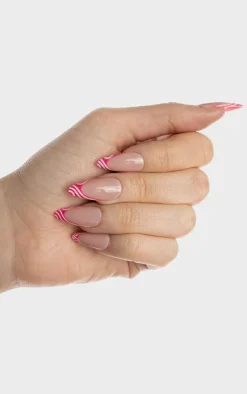 PrettyLittleThing Nails*Invogue Raspberry Ripple Almond Nails (24 Pieces)