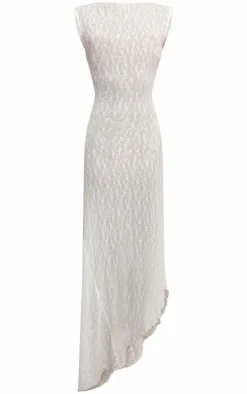 Floral Lace Boat Neck Maxi Dress-PrettyLittleThing Best