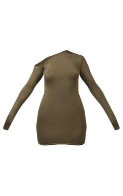 Asymmetric Neck Bodycon Dress-PrettyLittleThing Clearance