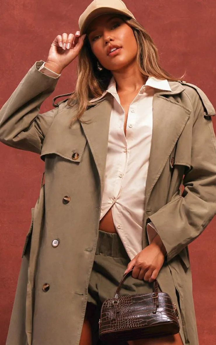 PrettyLittleThing Trench Coats*Belted Double Breasted Trench Coat