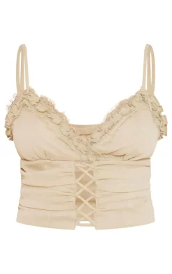 PrettyLittleThing Camisole*Chiffon Lace Trim Cami Top