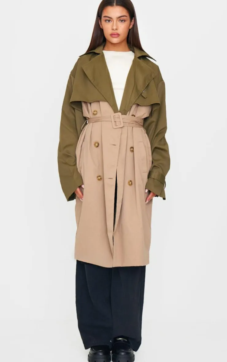 PrettyLittleThing Trench Coats*Contrast Oversized Belted Midi Trench Coat