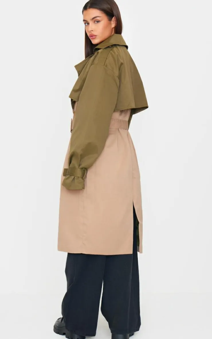PrettyLittleThing Trench Coats*Contrast Oversized Belted Midi Trench Coat