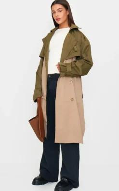 PrettyLittleThing Trench Coats*Contrast Oversized Belted Midi Trench Coat