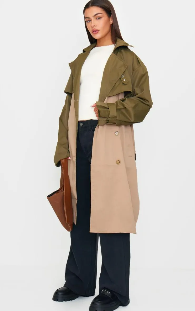 PrettyLittleThing Trench Coats*Contrast Oversized Belted Midi Trench Coat