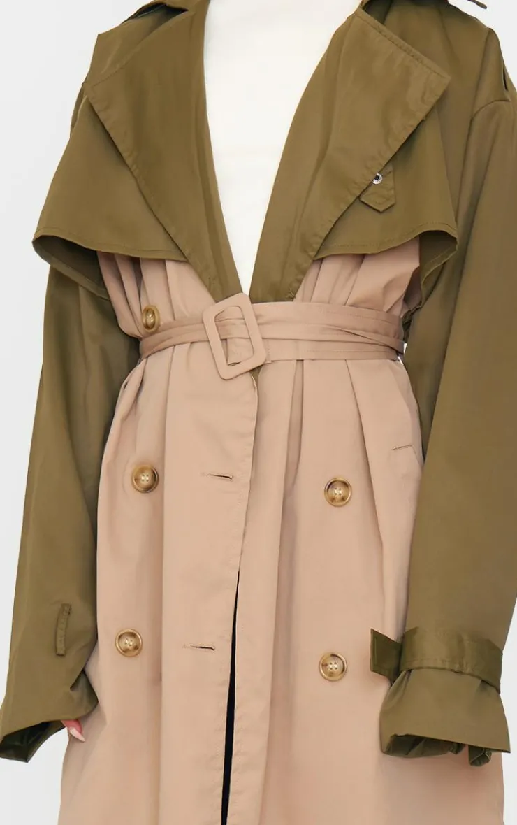 PrettyLittleThing Trench Coats*Contrast Oversized Belted Midi Trench Coat