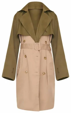 PrettyLittleThing Trench Coats*Contrast Oversized Belted Midi Trench Coat