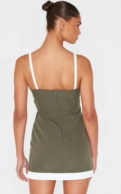 Contrast Pocket Detail Mini Dress-PrettyLittleThing Best