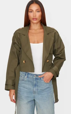 PrettyLittleThing Trench Coats*Cropped Trench Coat