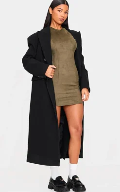 Faux Suede Bodycon Dress-PrettyLittleThing Clearance