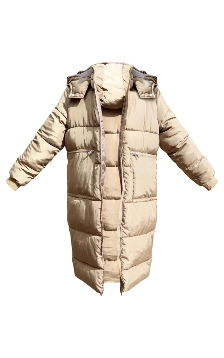 PrettyLittleThing Puffer Jackets*Hooded Maxi Puffer Coat
