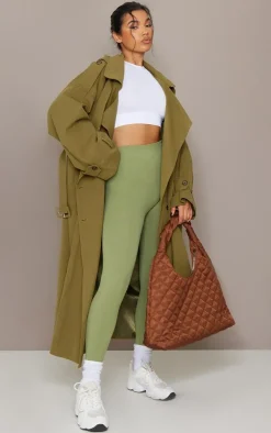 PrettyLittleThing Trench Coats*Hooded Oversized Woven Trench Coat