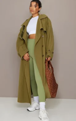 PrettyLittleThing Trench Coats*Hooded Oversized Woven Trench Coat
