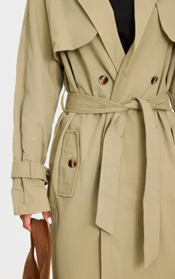 PrettyLittleThing Trench Coats*Panel Detail Belted Trench Coat
