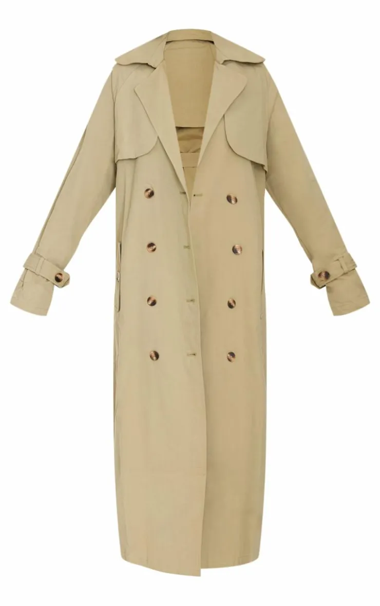 PrettyLittleThing Trench Coats*Panel Detail Belted Trench Coat