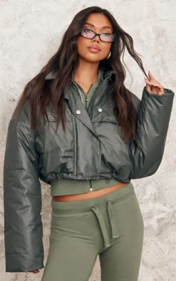 PrettyLittleThing Puffer Jackets*Pocket Detail Lightweight Puffer Jacket