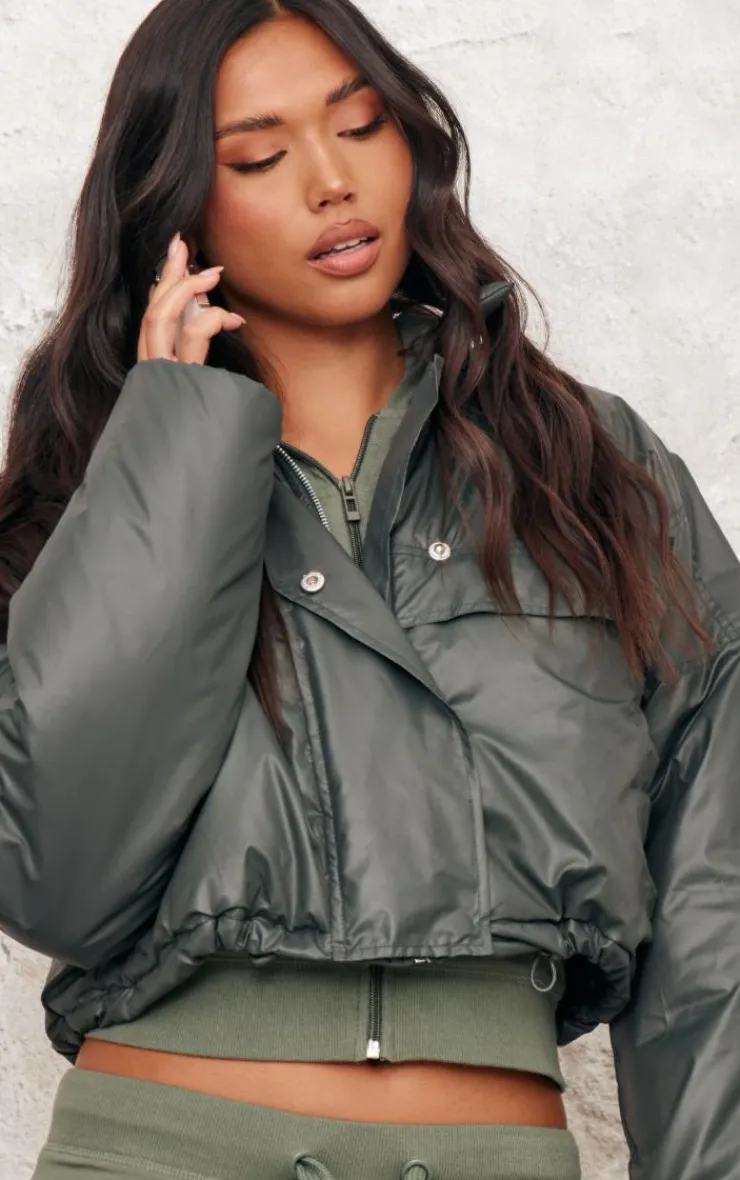 PrettyLittleThing Puffer Jackets*Pocket Detail Lightweight Puffer Jacket