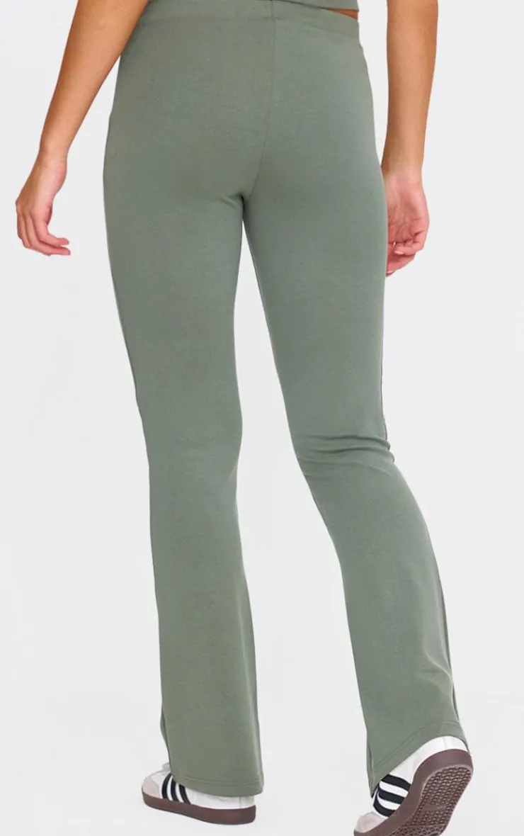 Sale PrettyLittleThing Premium Soft Touch Skinny Flare Pants Khaki
