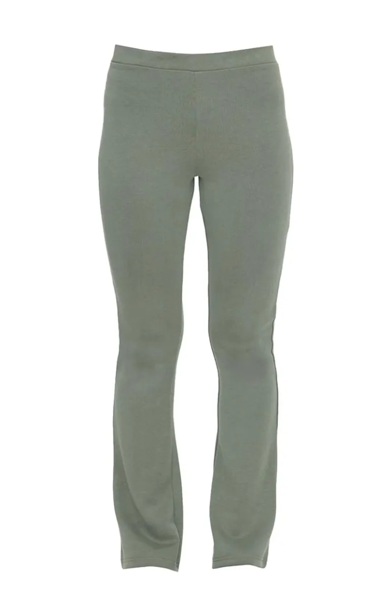 Sale PrettyLittleThing Premium Soft Touch Skinny Flare Pants Khaki