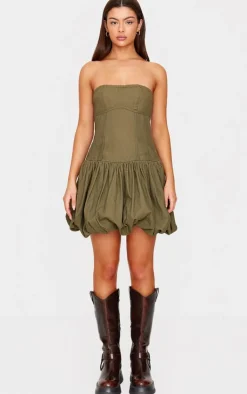 Premium Twill Puffball Dress-PrettyLittleThing New