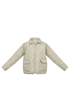 PrettyLittleThing Trench Coats*Quilted Pocket Detail Longline Lightweight Coat