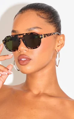 PrettyLittleThing Aviator Sunglasses*Round Frame Bar Aviator Sunglasses