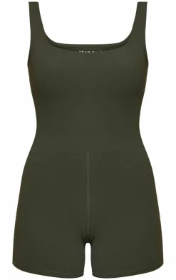 PrettyLittleThing Gym Wear*Sculpt Contrast Stitch Square Neck Unitard