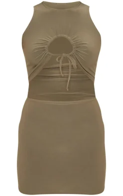 Slinky Cowl Neck Cut Out Bodycon Dress-PrettyLittleThing Outlet