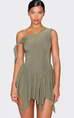 Slinky Tie Strap Rara Skort Romper-PrettyLittleThing Outlet