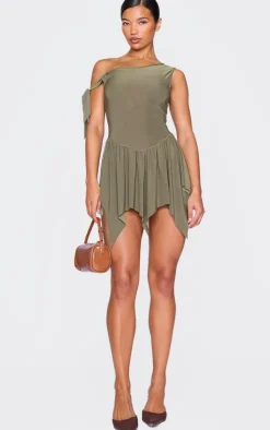 Slinky Tie Strap Rara Skort Romper-PrettyLittleThing Outlet