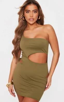 Soft Touch One Shoulder Cut Out Bodycon Dress-PrettyLittleThing Sale