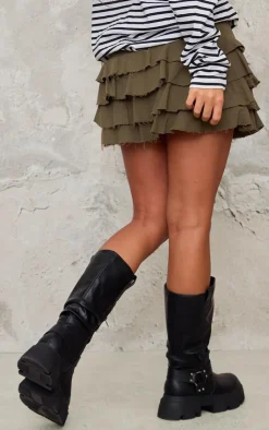 PrettyLittleThing Christmas Shop*Twill Rara Mini Skirt