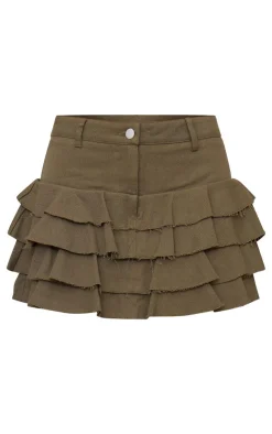 PrettyLittleThing Christmas Shop*Twill Rara Mini Skirt