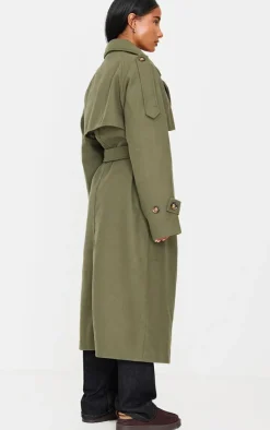 PrettyLittleThing Wool Coats*Wool Look Oversized Double Breasted Military Trim Coat